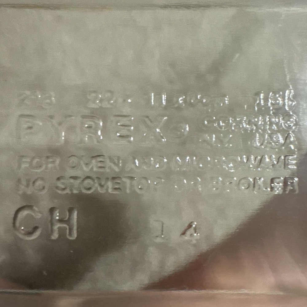 Vintage PYREX (all Caps) #213 Clear Glass Loaf Pan 1.5Qt 8.5x5x3" Bright & Clear - Picture 8 of 9